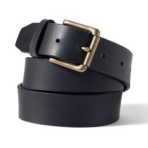 Lands' End Black Leather Belt